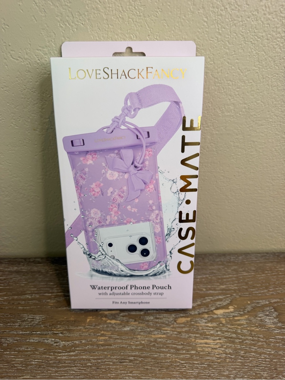 NIB Case-Mate x LoveShackFancy Waterproof Floating Phone Pouch- Hibiscus- Floral